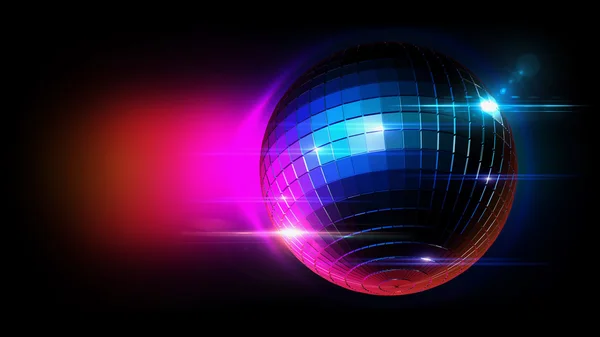 Disco ball with lighting scene — Stock Photo, Image