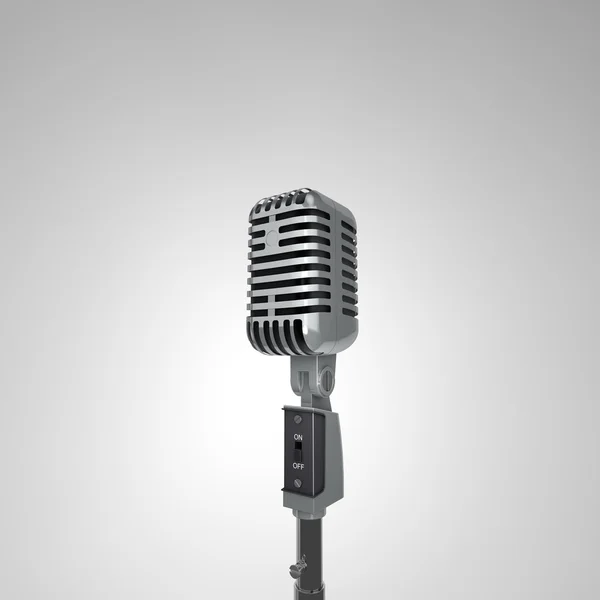 3d Retro microphone, Illustration. — Stock Photo, Image