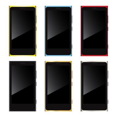Beyaz şablonunda akıllı telefon