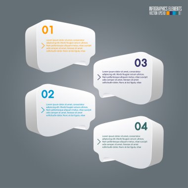 konuşma balonu infographics şablonu