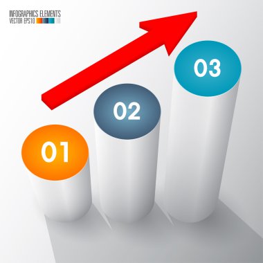 3D infographics şablonu