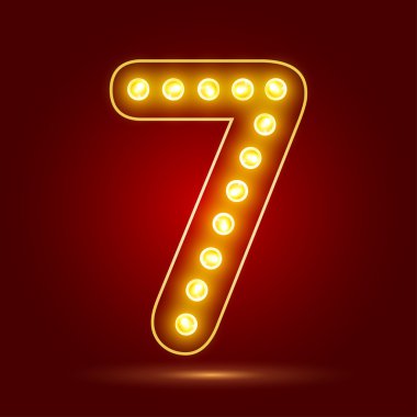 7 numaralı vektör çizim gerçekçi lambalı.