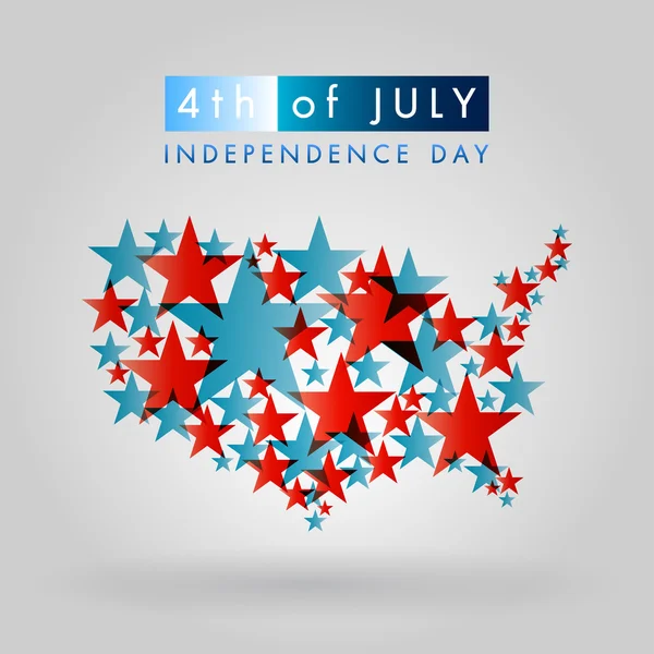 Feliz día de la independencia Estados Unidos de América, 4 de julio — Vector de stock