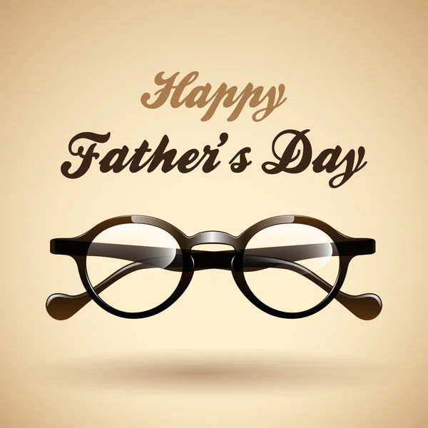 Happy Father's Day with Glasses style — Stock Vector