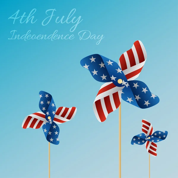 Feliz Dia da Independência Estados Unidos da América, 4 de Julho —  Vetores de Stock