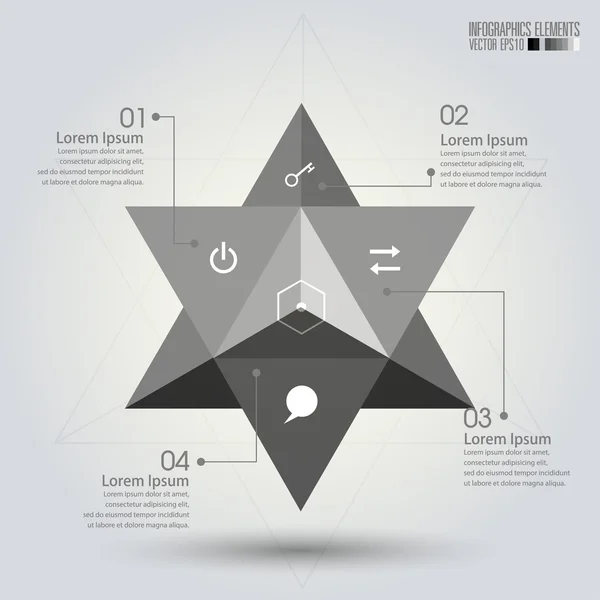 3d geometry infographics template — Stock Vector
