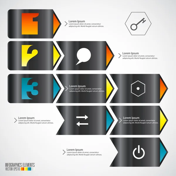 Modern infographics template — Stock Vector