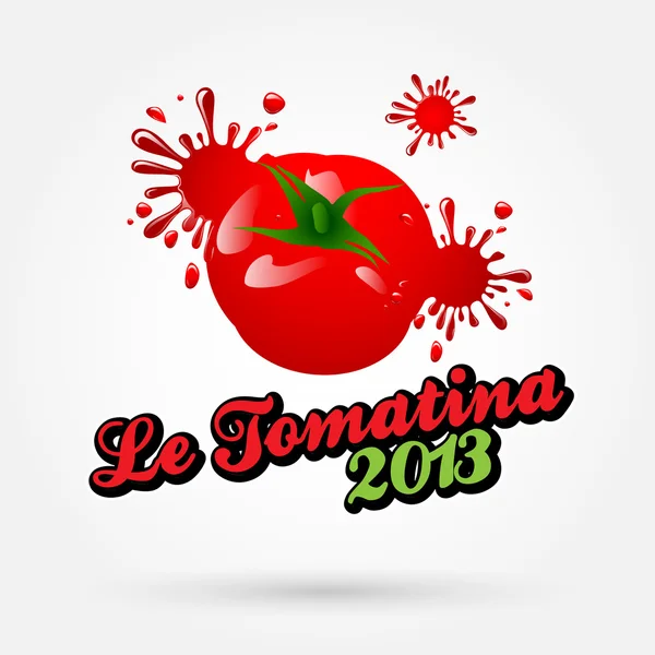 Le tomatina fest — Stock Vector