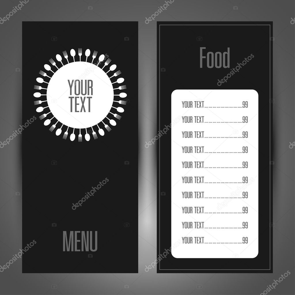 menu of food and drink tenplate design