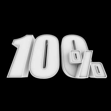 yüzde 100 siyaha izole