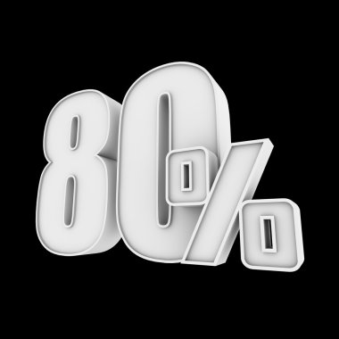 yüzde 80'i siyah izole