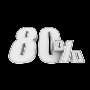 yüzde 80'i siyah izole