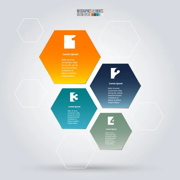 Modern infographics template — Stock Vector