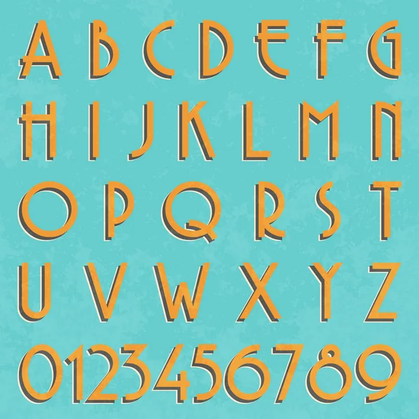 Ретро шрифт — стоковый вектор