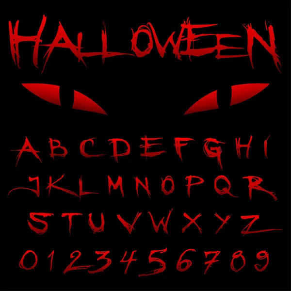 Halloween bloed alfabet — Stockvector