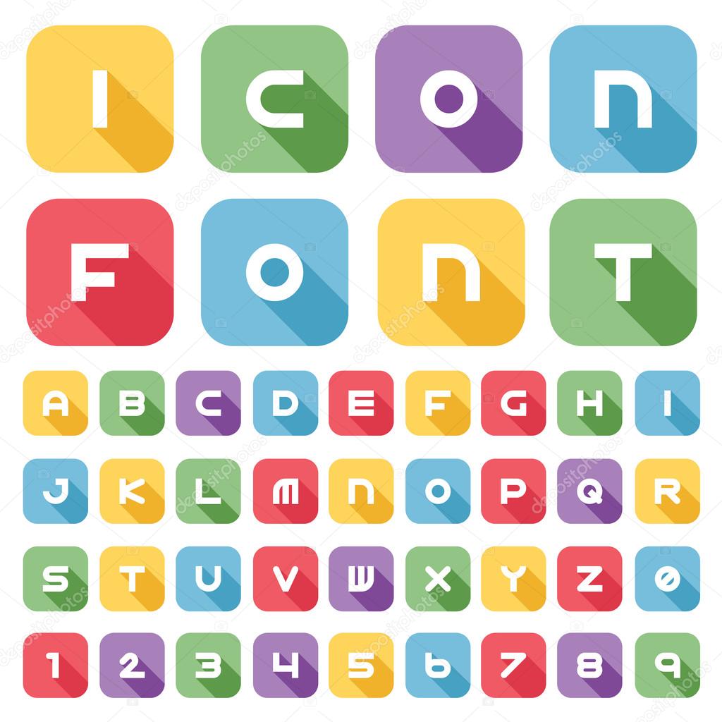 Icon alphabetic font