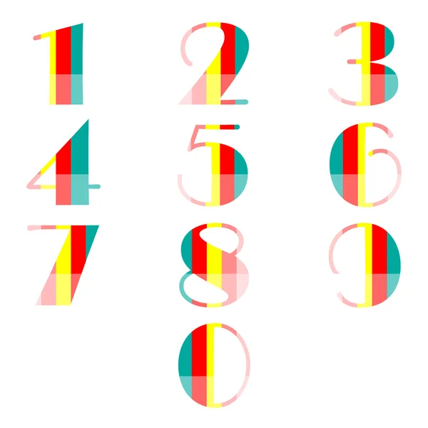 Numeri set design — Vettoriale Stock