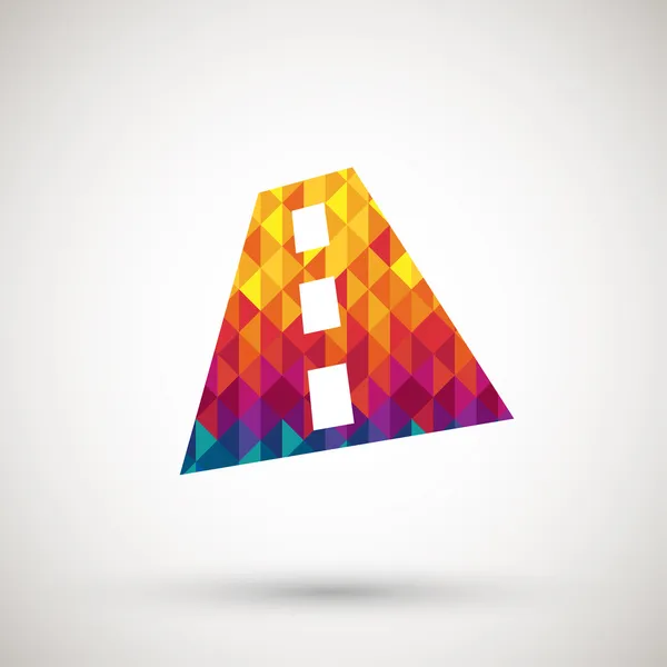 Symbole avec diamant coloré — Image vectorielle