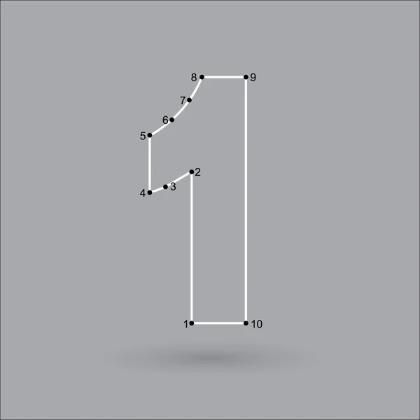 Punto puzzle numero 1 — Vettoriale Stock