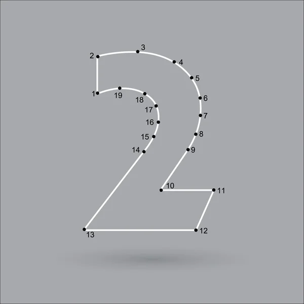 Dot puzzle nummer 2 — Stockvector