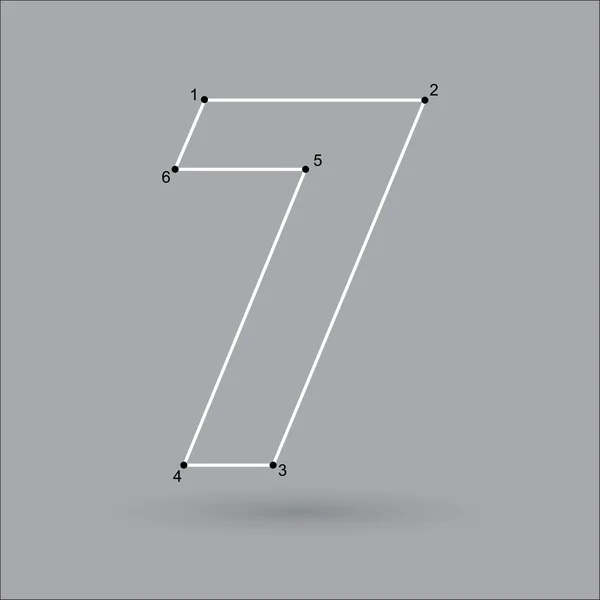 Точкова головоломка номер 7 — стоковий вектор