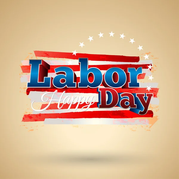 Happy labor's day — Stock Vector