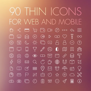 web ve mobil 90 ikonları
