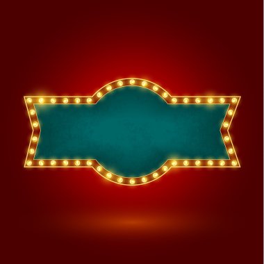 Retro işaret gerçekçi lambaları