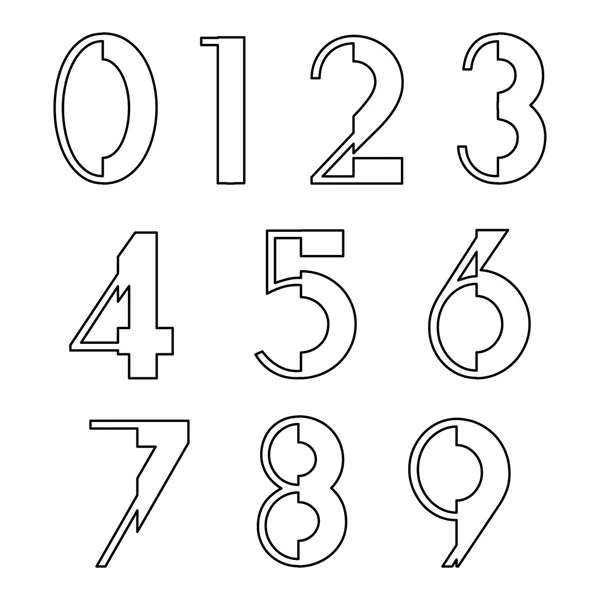Número conjunto diseño — Archivo Imágenes Vectoriales