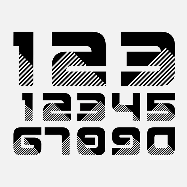 Number set design — Stock Vector
