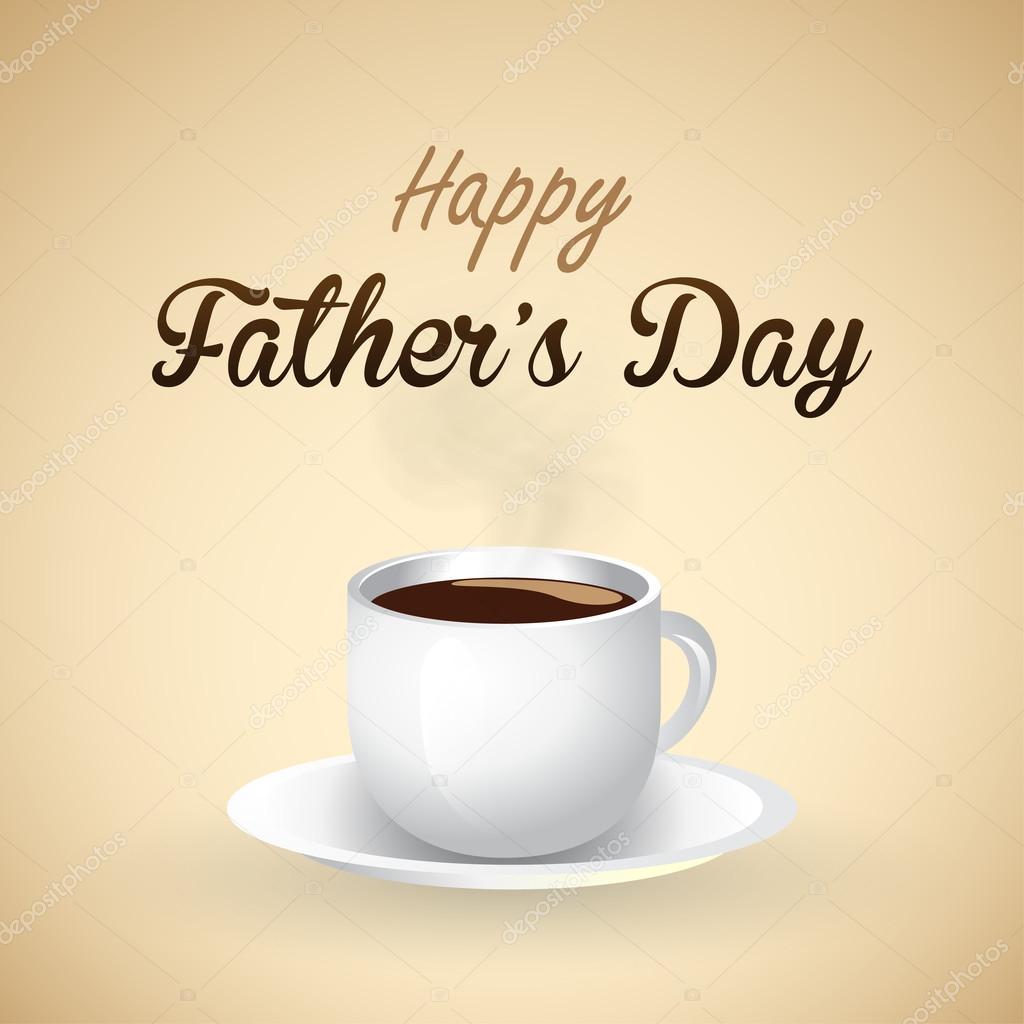 Download Happy father's day card design with coffee cup style ...