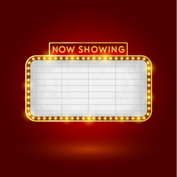 retro cinema sign
