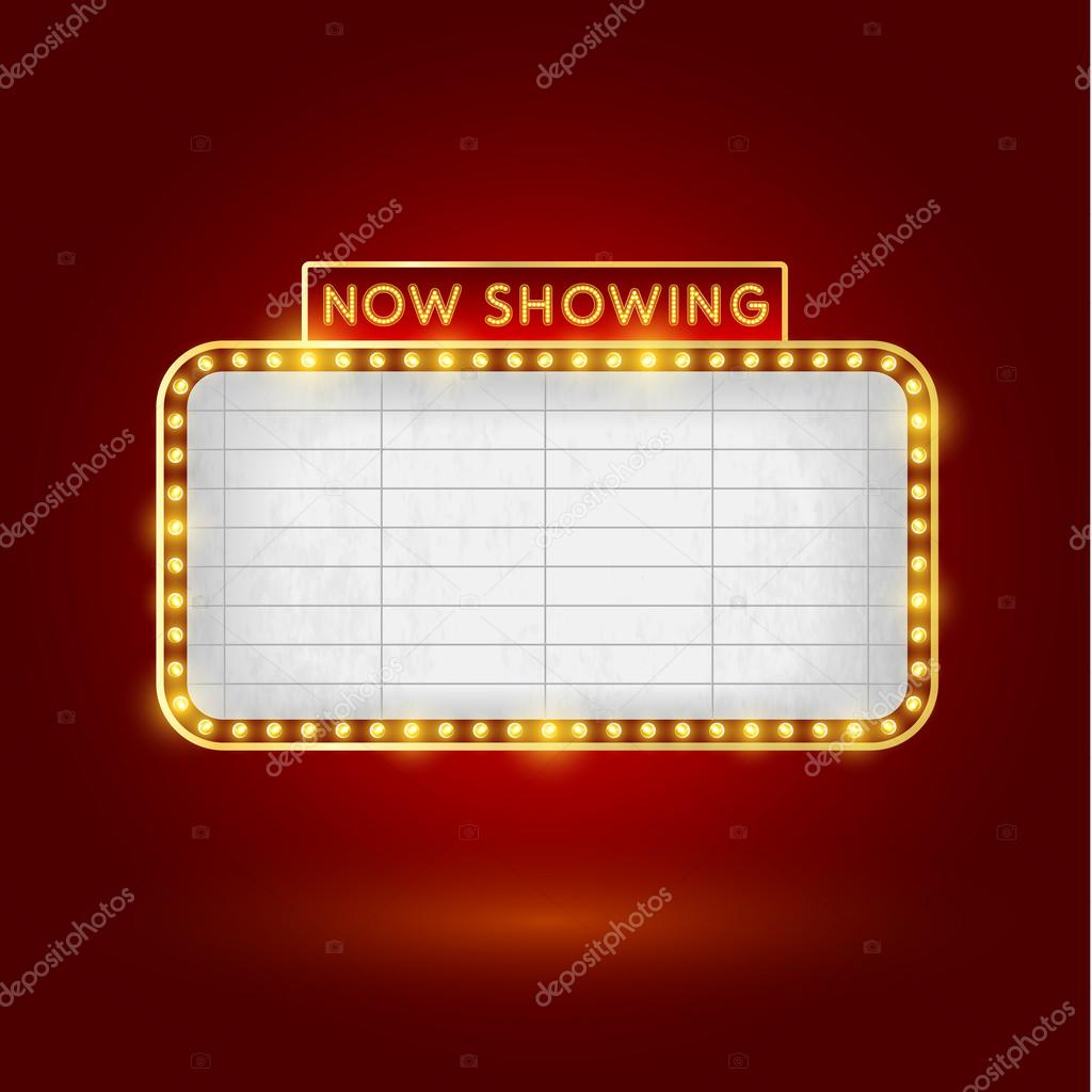 Retro Cinema Sign Vector Image By C Wimstock Vector Stock 46950459