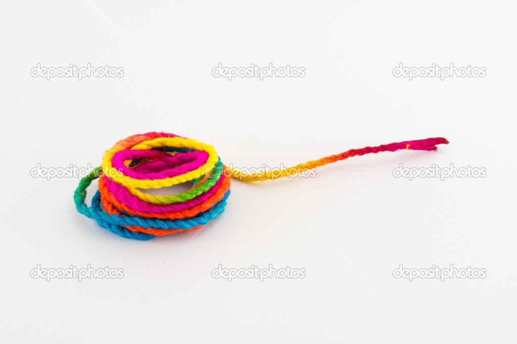 Colorful Rope on white background