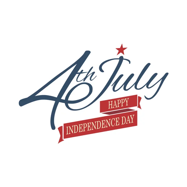 Bonne fête de l'indépendance États-Unis d'Amérique, le 4 juillet — Image vectorielle