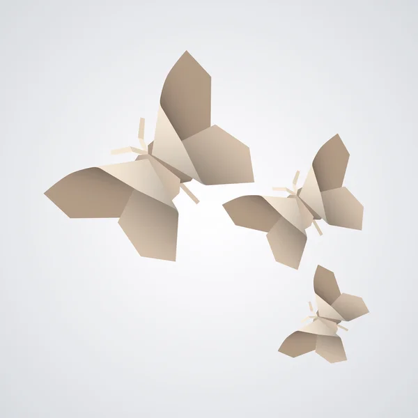 Origami fjäril — Stock vektor