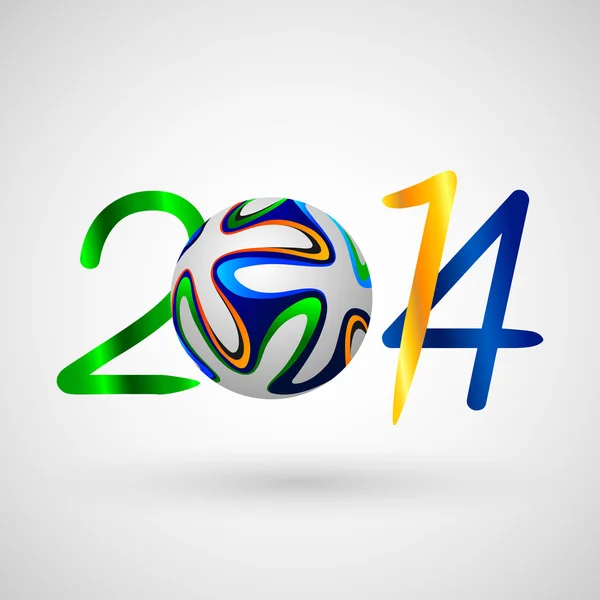 Ποδόσφαιρο μπάλα 2014 σύμβολο — Διανυσματικό Αρχείο