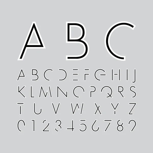 Fuentes y números alfabéticos — Archivo Imágenes Vectoriales