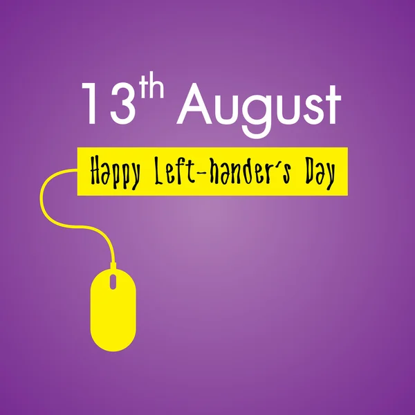 Happy Left-handers Day Background — Stock Vector