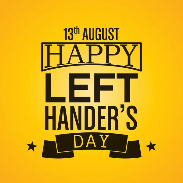 Happy Left-handers fundo do dia —  Vetores de Stock