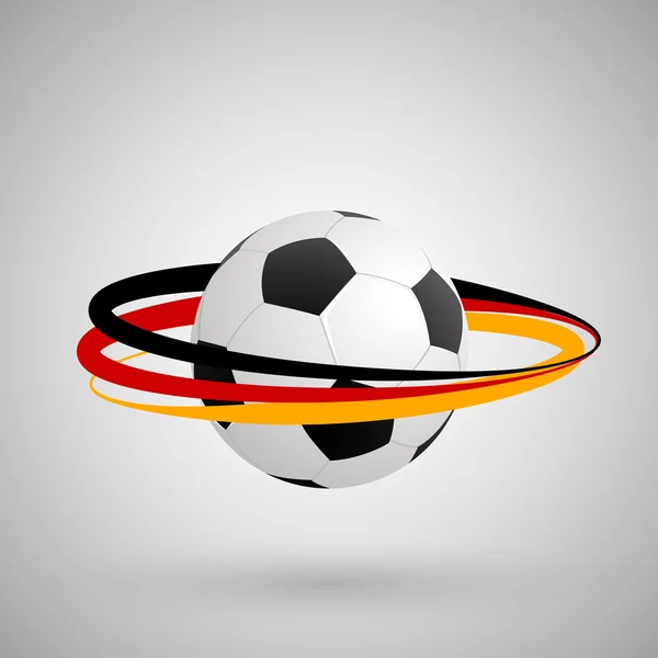 Pelota de fútbol con anillo de color alemania — Archivo Imágenes Vectoriales