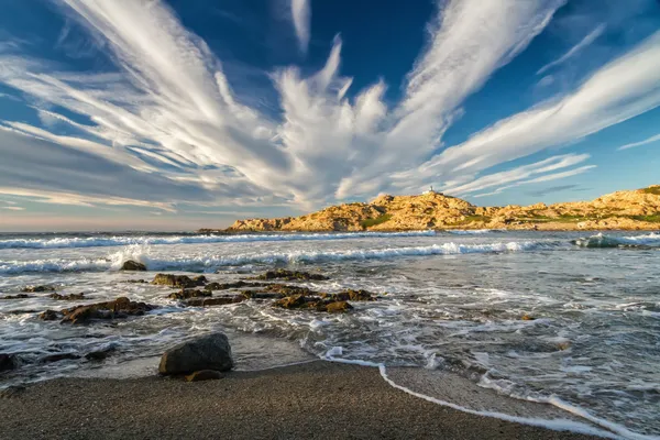 Faro di Ile Rousse in Corsica — Foto Stock