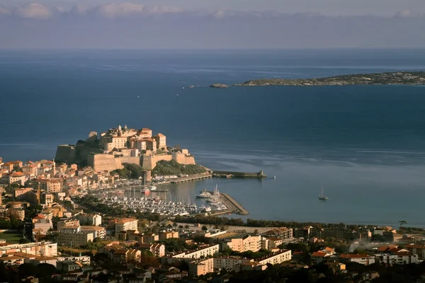 Calvi port and citadel, Corsica — Stock Photo, Image