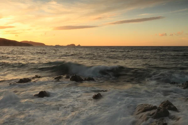 Coucher de soleil sur l'Ile Rousse, Corse — Photo