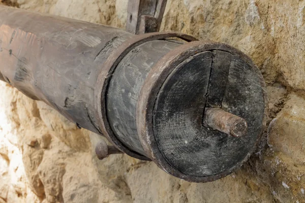 A shaft from a press of an old olive mill in northern Corsica — Stock Photo, Image