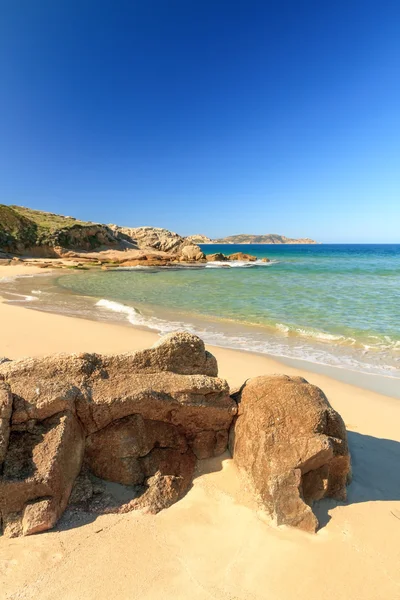 Calvi citadel tas från plage de petra muna, Korsika — Stockfoto