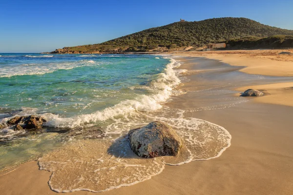 Bodri plaża w pobliżu ile rousse na Korsyce — Zdjęcie stockowe