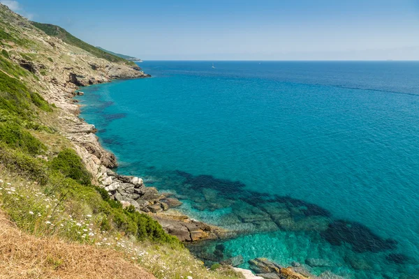 Zachodnie wybrzeże cap Corse w corica — Zdjęcie stockowe