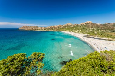Korsika balagne beldesi Beach'de ostriconi