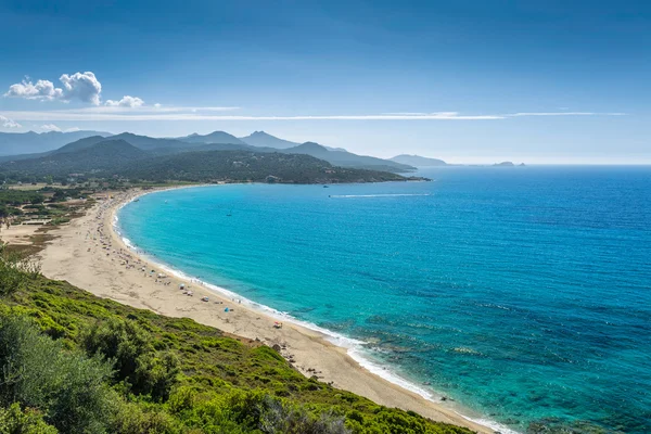 Playa Losari en la región de Balagne de Córcega — Foto de Stock
